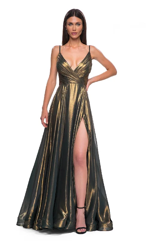 Spaghetti Strap Dress Women's Square Collar DressesLa Femme 32864 Dress