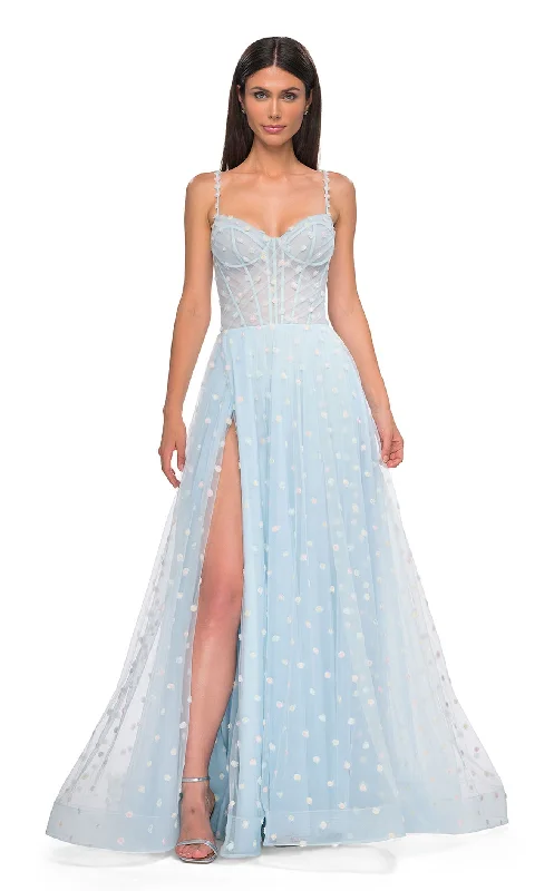 Flowy Dress Women's Notched Collar DressesLa Femme 32716 Dress