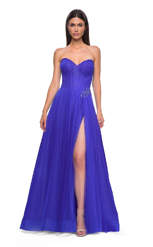 women's stretchy dresses Women's Low Collar DressesLa Femme 32789 Dress