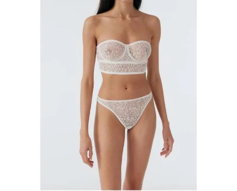 Acacia Long Line Underwire Strapless Bra In Off White