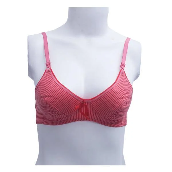 Best Ladies non-padded Cotton Woven Strips Bra