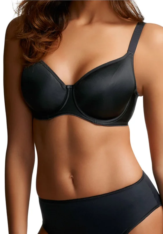 Fantasie Smoothing Moulded Balcony Bra, Black