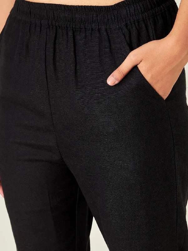 Black Tapered Pants