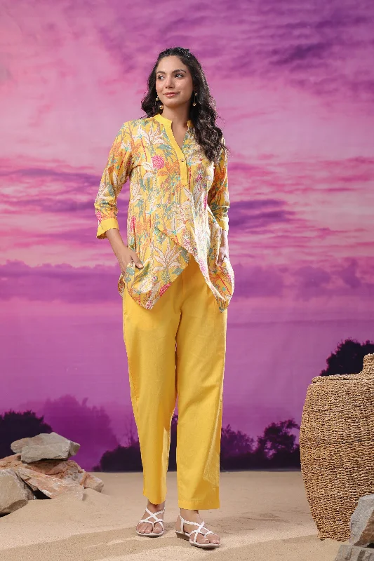 Elysian Bloom Yellow Cotton Co Ord Set