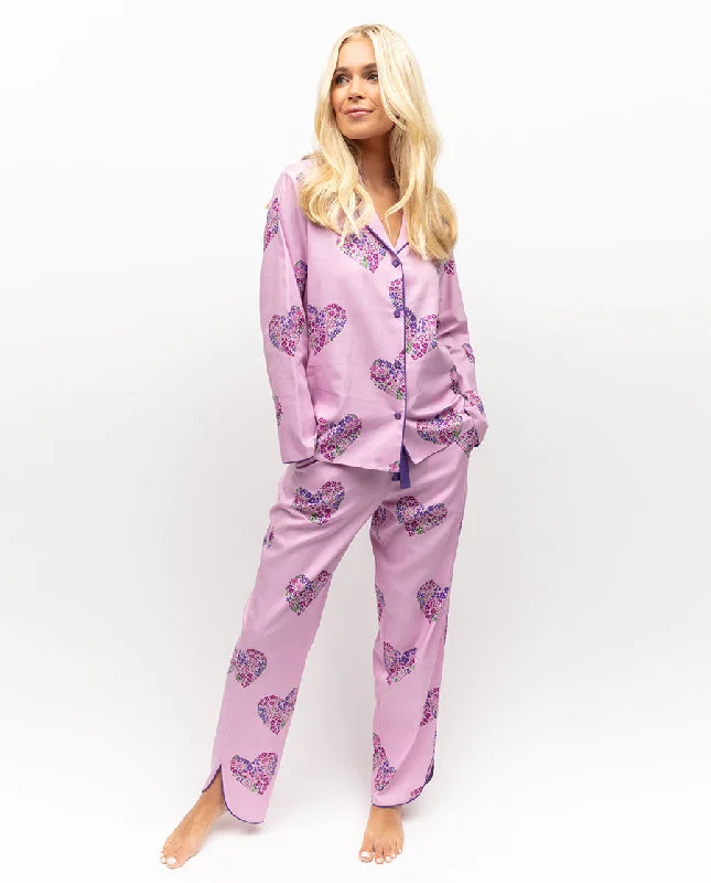 Valentina Womens Heart Print Pyjama Set