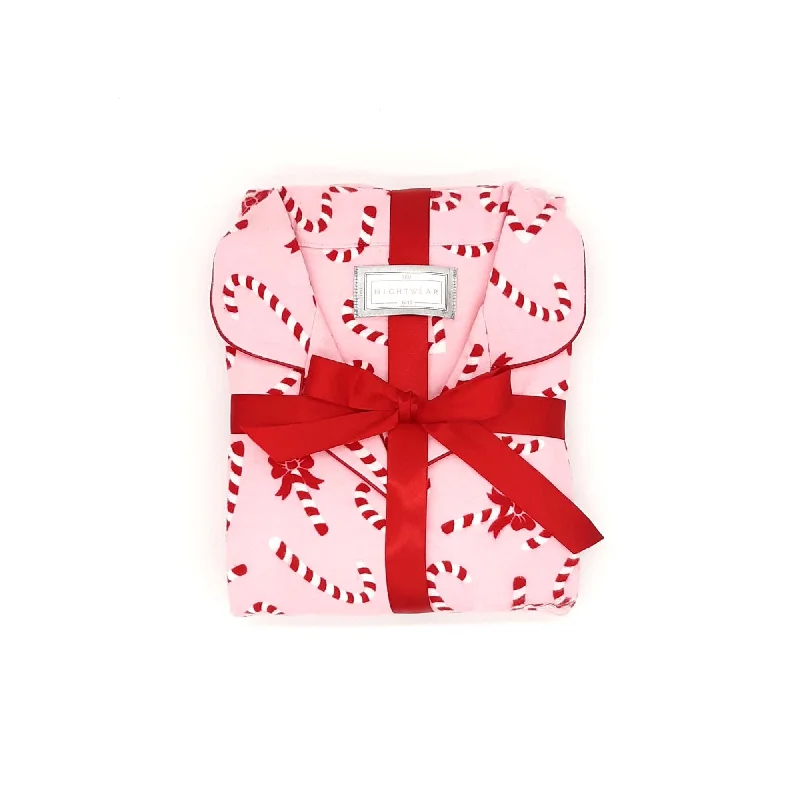 Womens Tru Candy Cane Flannel Pyjamas Set