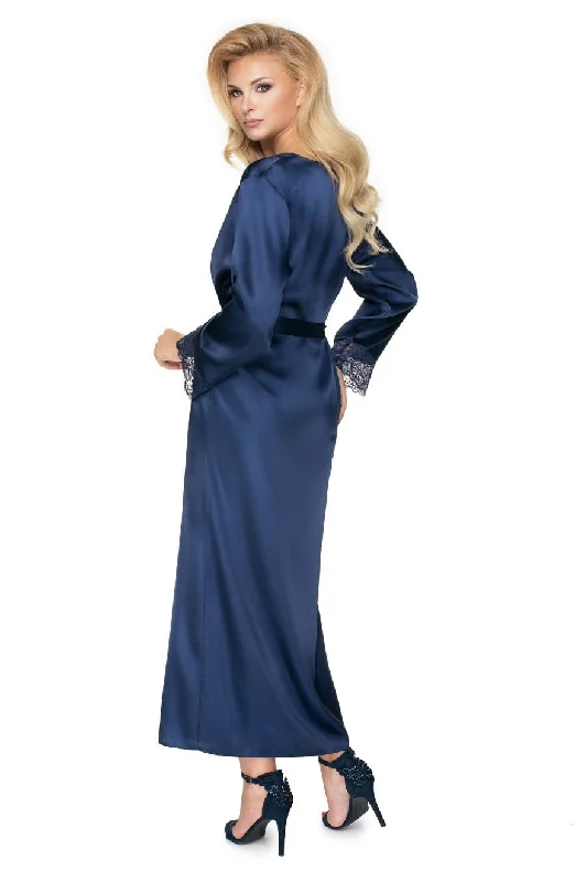 Irall Yoko Dressing Gown Navy Blue