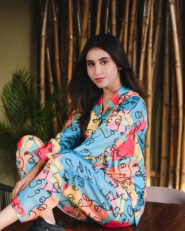 Abstract Multi Nightwear Set