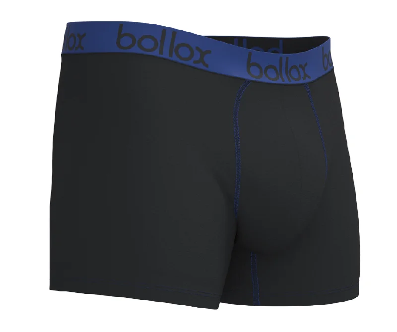 Black with Blue - Men's Trunk - Bamboo & Cotton Blend (1Pack)