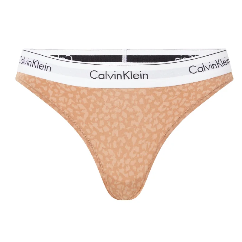 Calvin Klein Modern Cotton Bikini - Mini Animal Print_Sandalwood