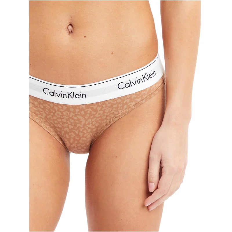 Calvin Klein Modern Cotton Bikini - Mini Animal Print_Sandalwood