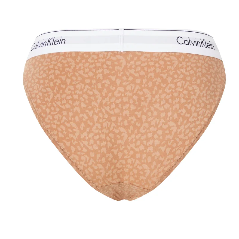 Calvin Klein Modern Cotton Bikini - Mini Animal Print_Sandalwood