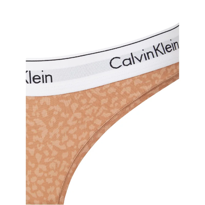 Calvin Klein Modern Cotton Bikini - Mini Animal Print_Sandalwood