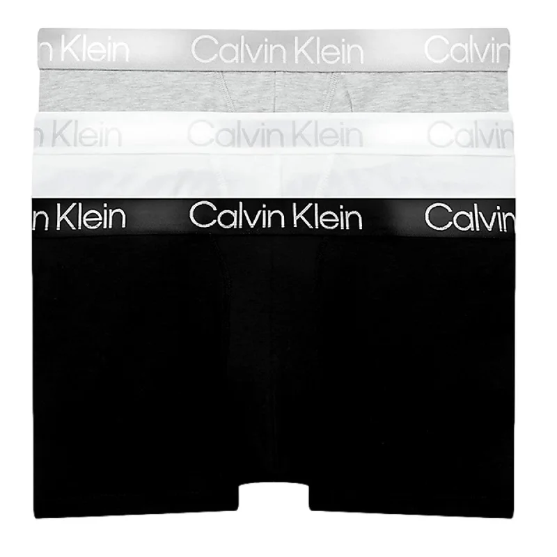 Calvin Klein Modern Structure 3 Pack Trunk - White/Black/Grey Heather