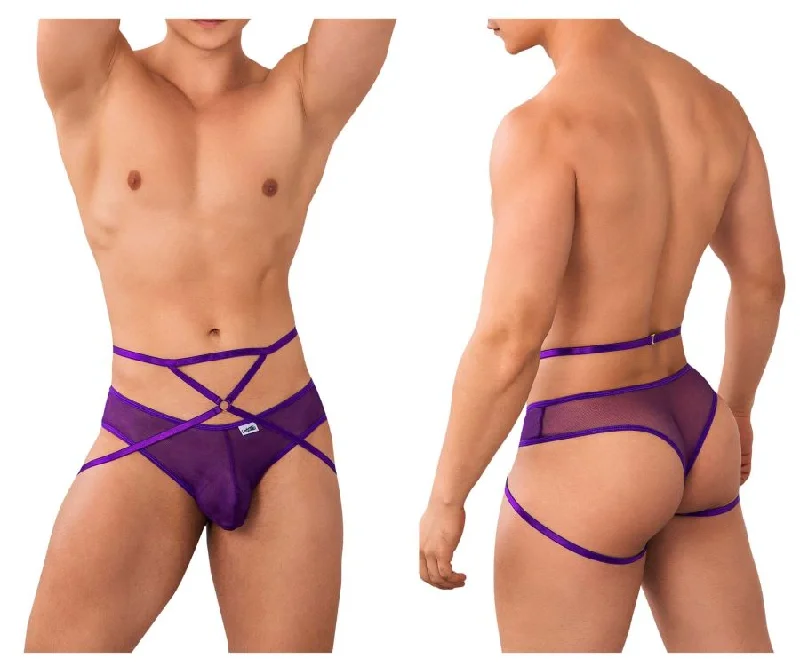 CandyMan 99640 Mesh Thongs Purple