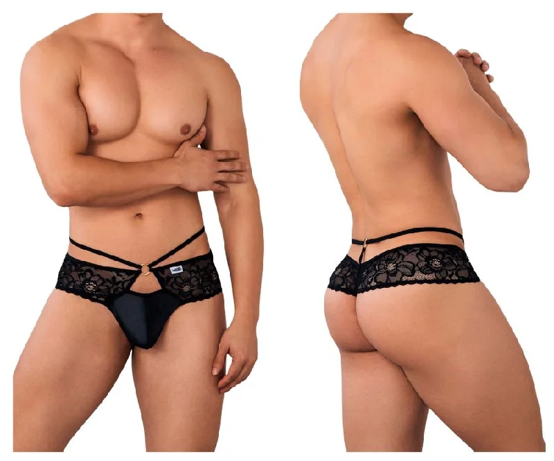 CandyMan 99647 Lace Thongs Black