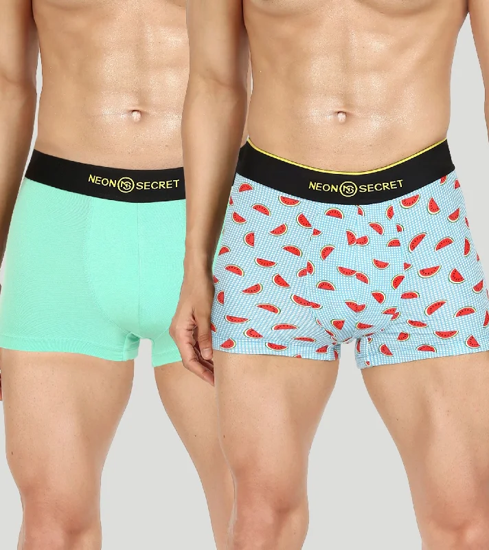 Comfy Combo : Spear Mint & Printed Melon Bom Design Pack of Two