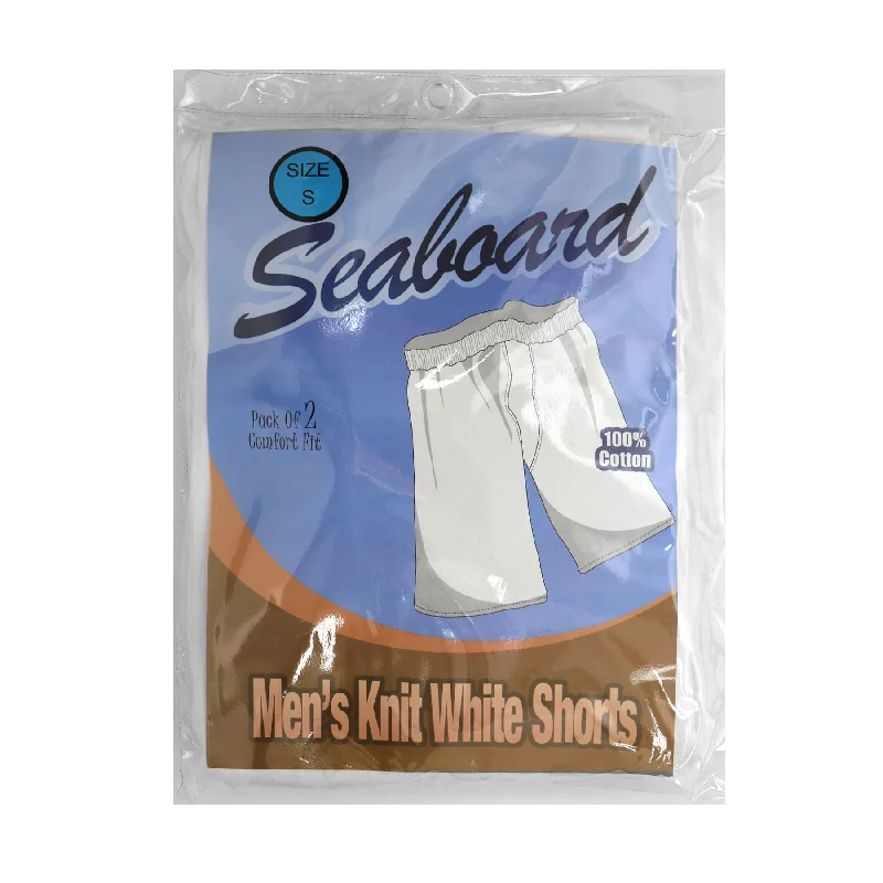 Seaboard Mens 100% Cotton Knit Chasidish Shorts - Knee Length