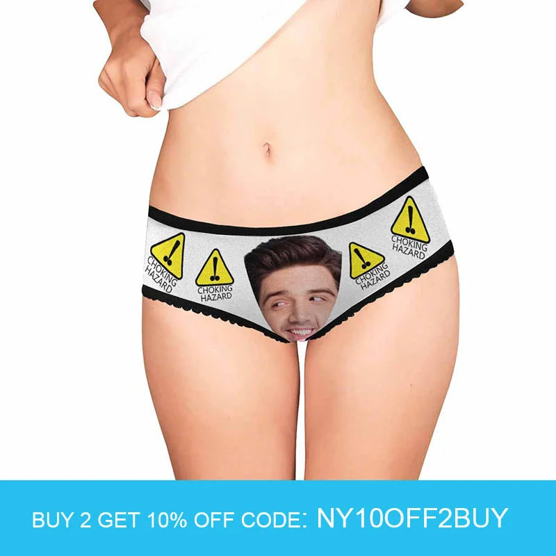 Custom Choking Hazard Women's High-cut Briefs