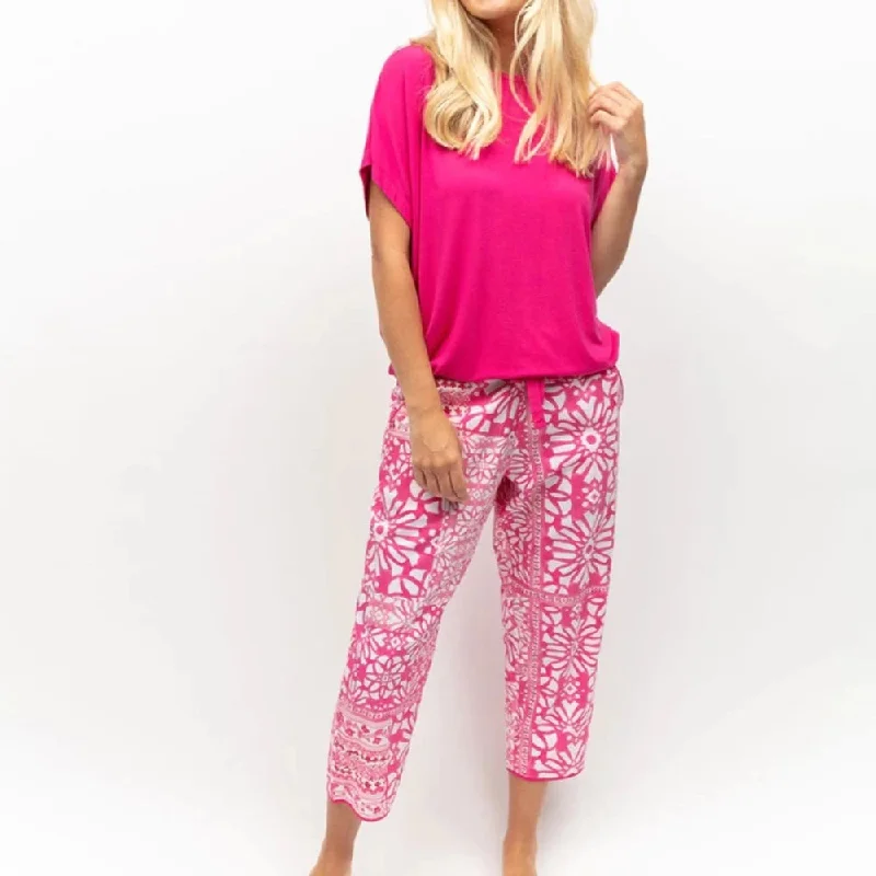 Cyberjammies Hailey Slouch Top And Tile Print PJ Set