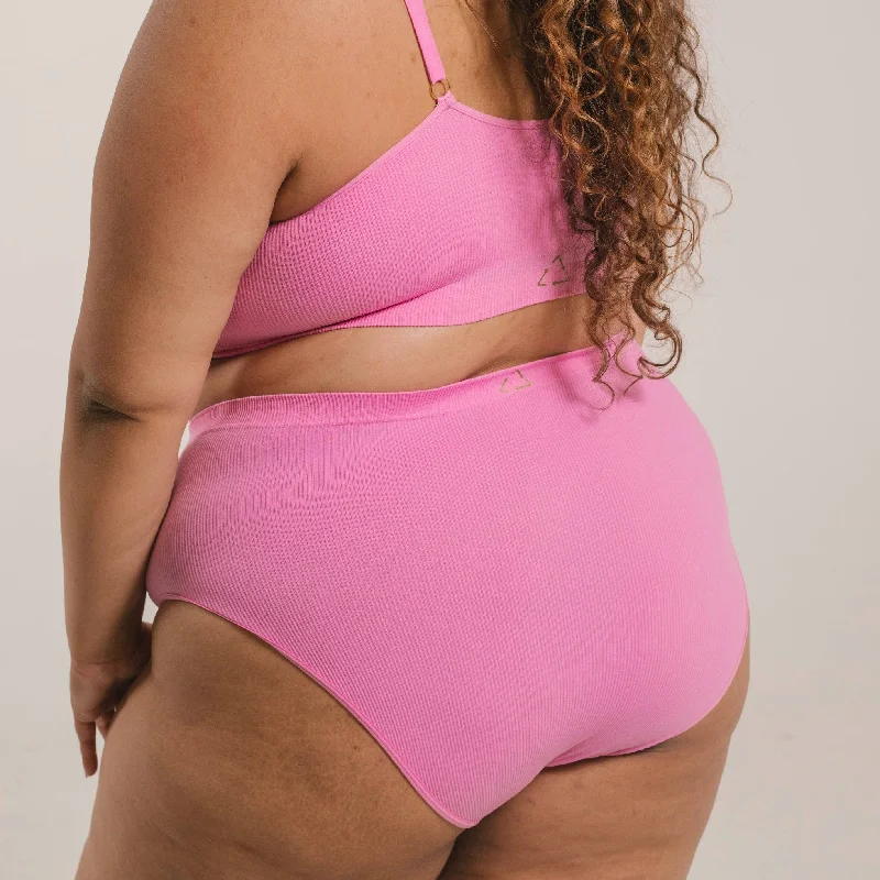 High Waist Brief - Recycled Seamfree - Pink