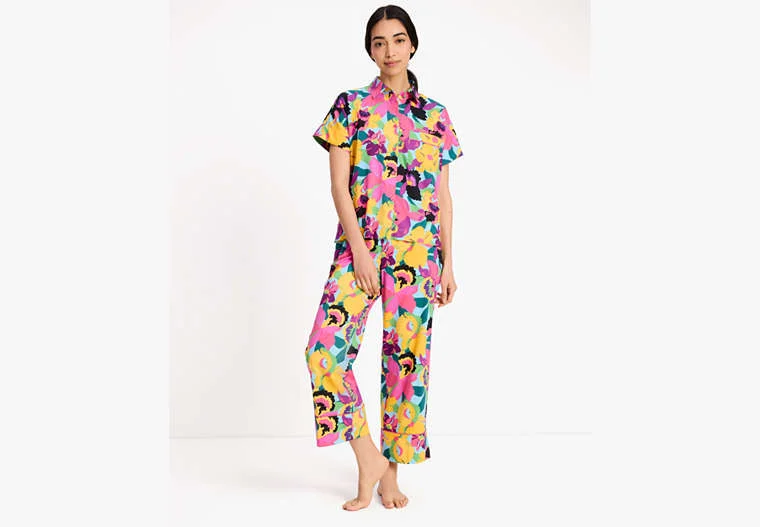 Kate Spade Organic Lawn Cotton Crop Pajamas - Orchid Bloom