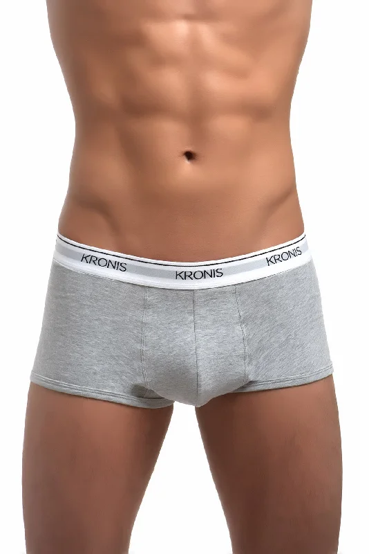 KRONIS Low Rise Trunks - Black + Heather Grey