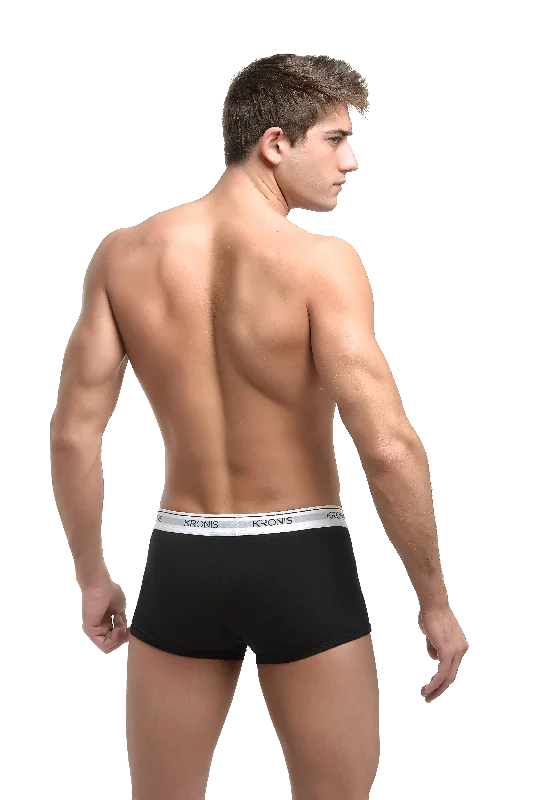 KRONIS Low Rise Trunks - Black + Heather Grey