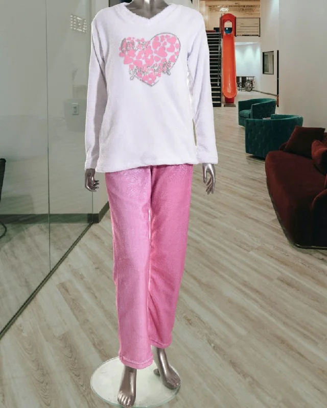 Ladies Coral Fleece Pyjama