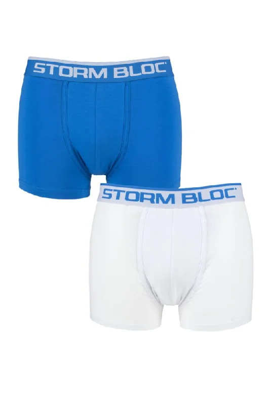 Mens 2 Pack Storm Bloc Cotton Rich Fitted Trunks