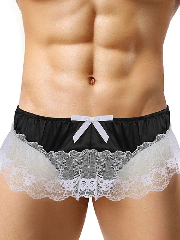 Mens Lace Spandex T Thong