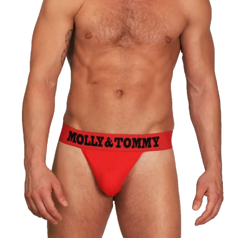 Mesh Thong - Colour: Red