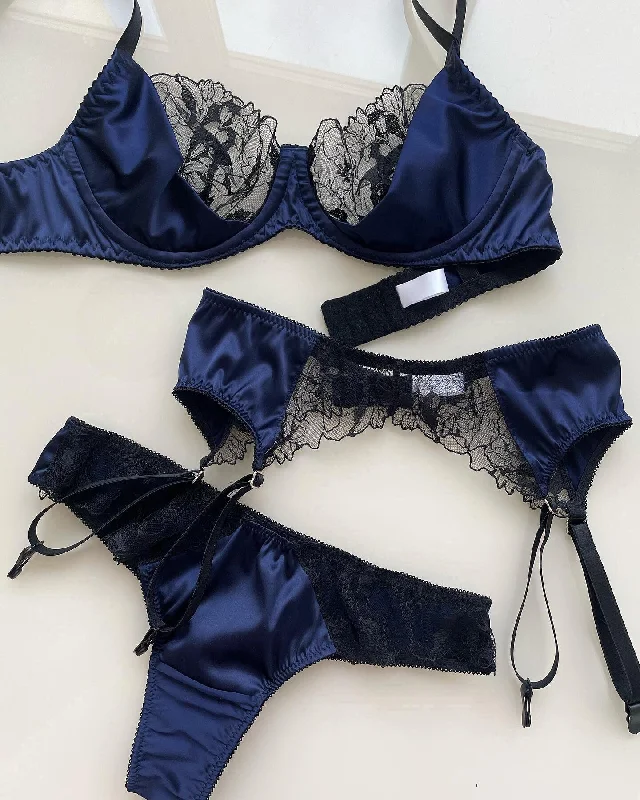 Mon Belle Navy Lingerie Set