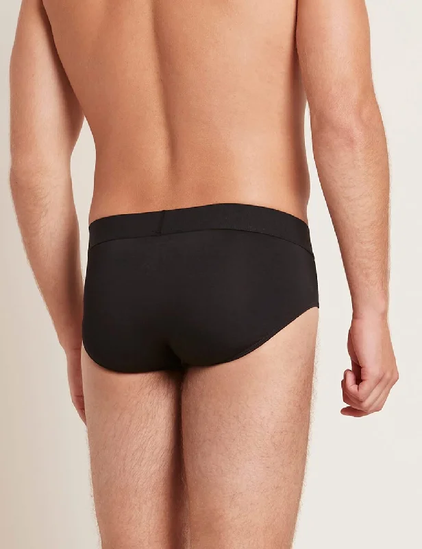 Mens Black Brief with Elastic Waistband