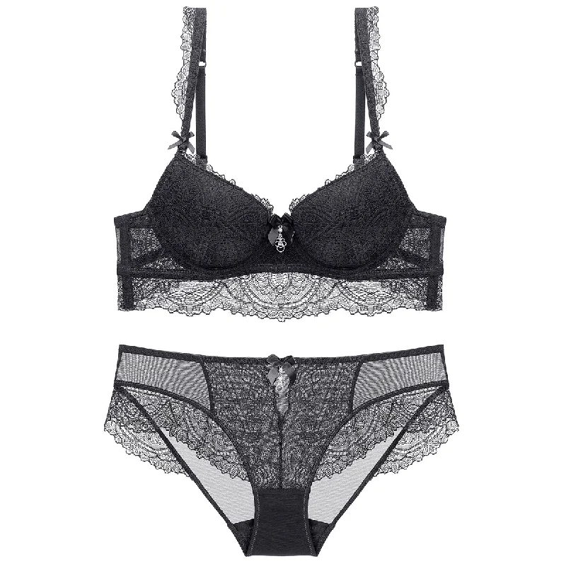 Vonyee Push Up Lace  Lingerie Set