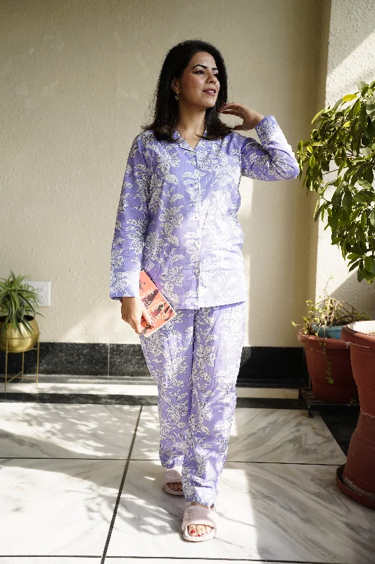 Raja Park PJ Set | Lavender Hibiscus