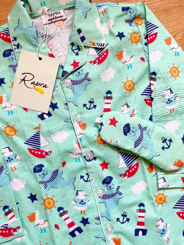 SMOOTH SAILING - TWINNING PAJAMA SET