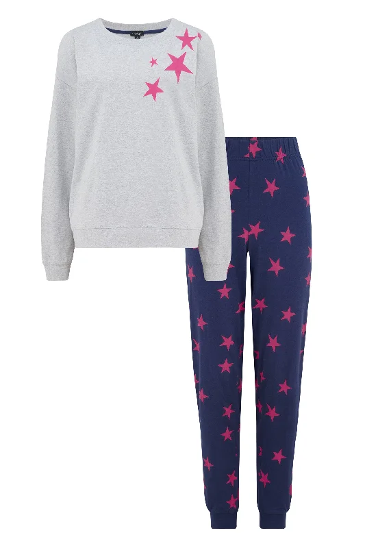 Star Print Jogger Style PJ-NAVY