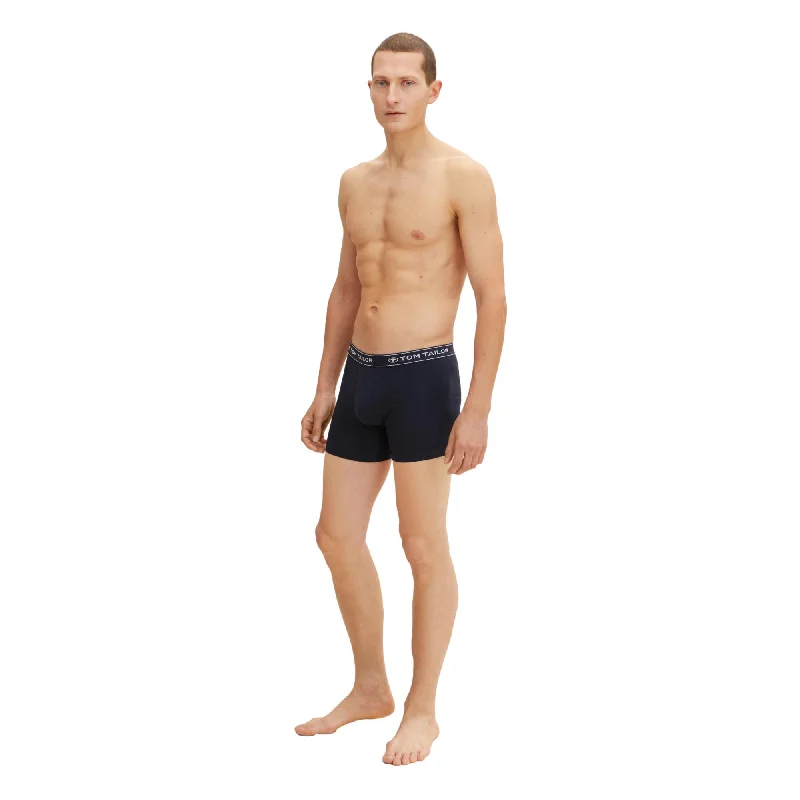 Tom Tailor Long Trunks 3 Pack - Red / Grey / Navy