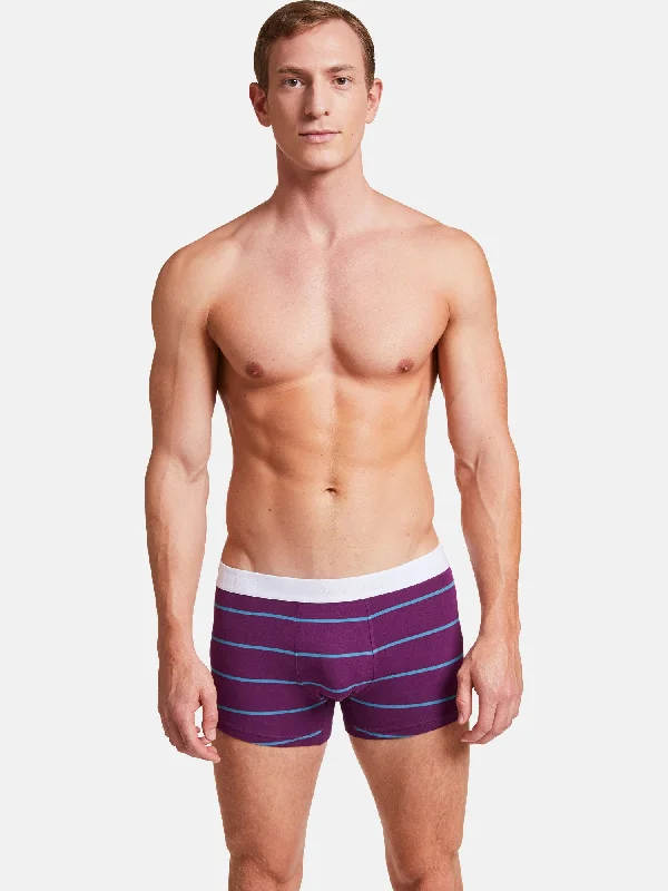 Trunk Short ""Tight Tim"" Purple/Blue Stripes