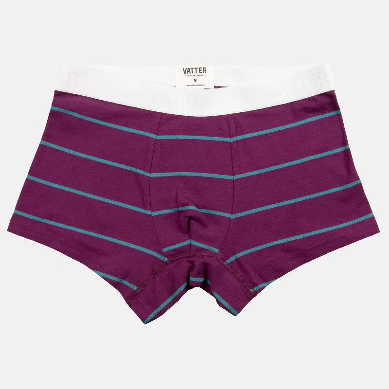 Trunk Short ""Tight Tim"" Purple/Blue Stripes