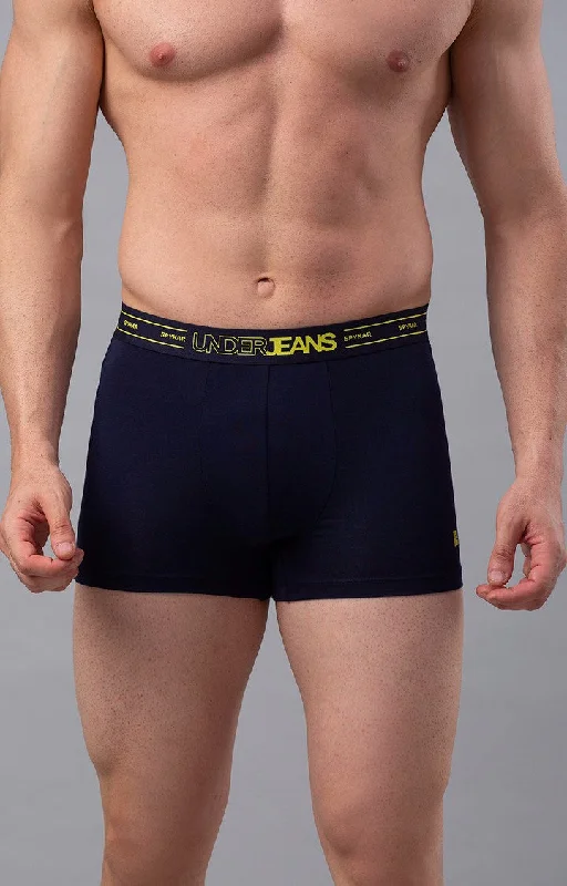 Underjeans by Spykar Men Premium Cotton Blend Navy Trunk - (Pack of 2)