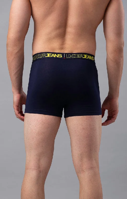 Underjeans by Spykar Men Premium Cotton Blend Navy Trunk - (Pack of 2)