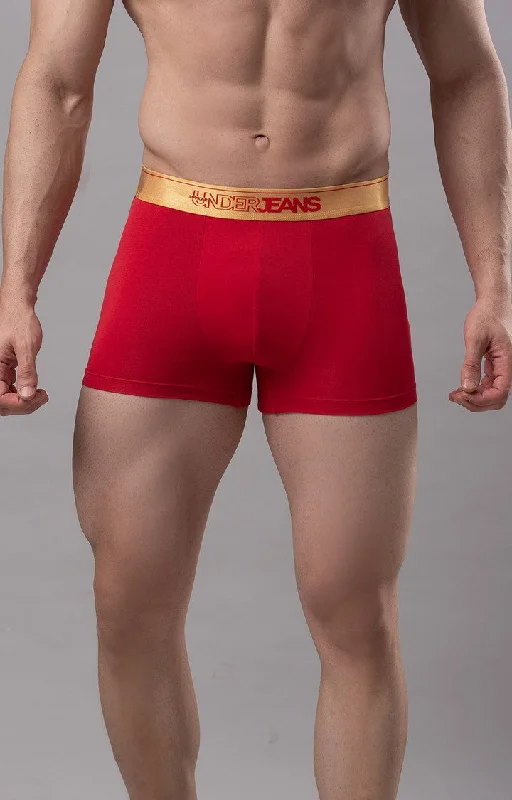 Underjeans by Spykar Men Premium Cotton Blend Red Trunk - (Pack of 2)