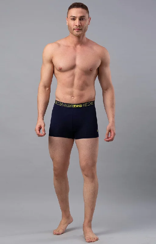 Underjeans by Spykar Men Premium Navy Cotton Blend Trunk