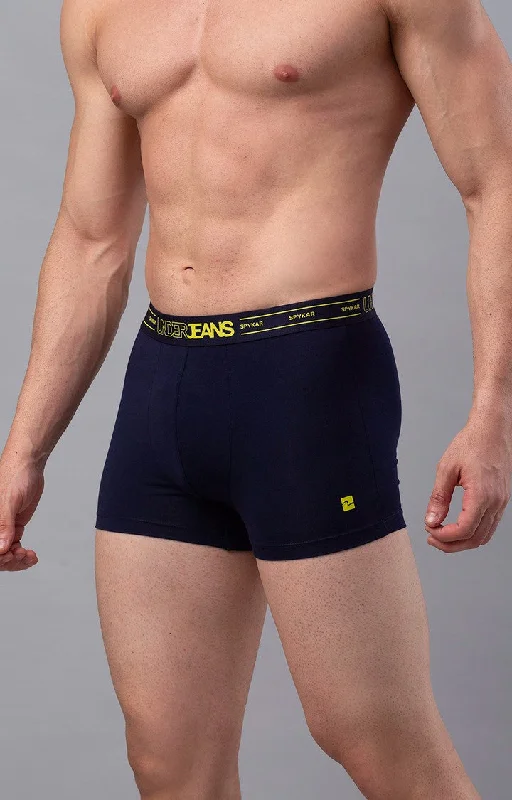 Underjeans by Spykar Men Premium Navy Cotton Blend Trunk