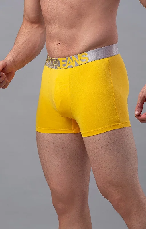 Underjeans by Spykar Men Premium Yellow Cotton Blend Trunk