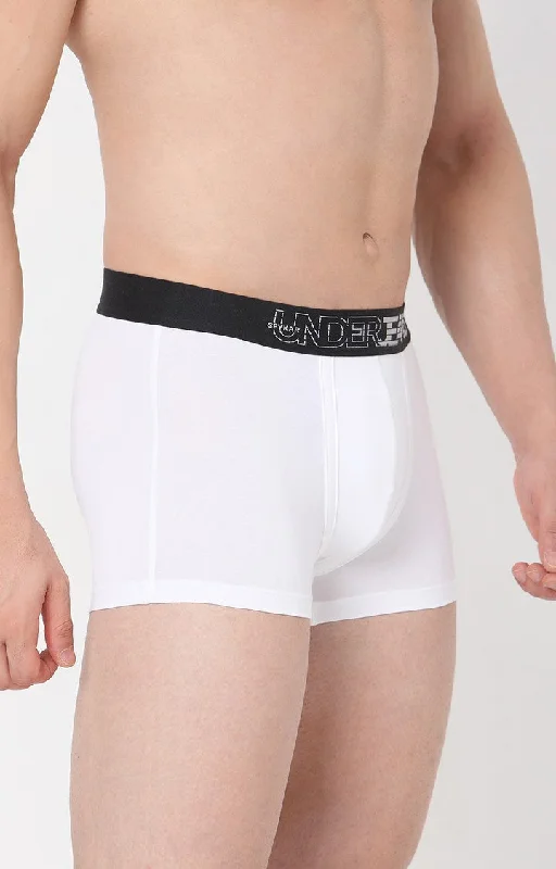 Underjeans by Spykar Men Premium White Cotton Blend Trunk