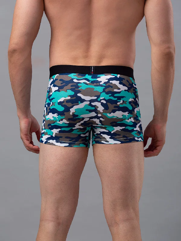 Men Premium Camo 2 Cotton Blend Trunk- UnderJeans by Spykar