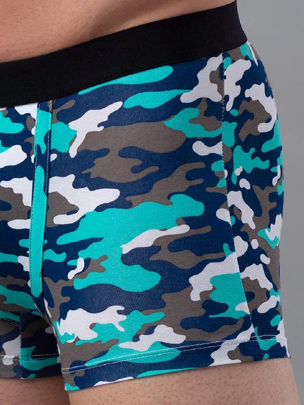 Men Premium Camo 2 Cotton Blend Trunk- UnderJeans by Spykar